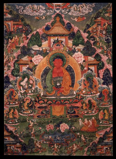 Buddha Amitabha in His Pure Land of Suvakti by Unbekannt Unbekannt